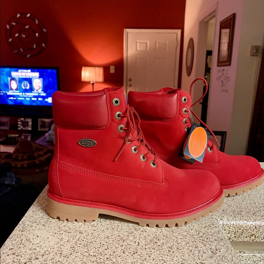 Men’s Lugz Red Boots Size 8